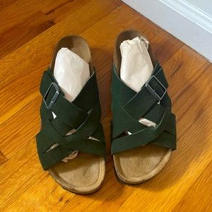 Birkenstock Unworn Lugano Soft Footbed Suede Leather Sz 42 (Womens 11 / Mens 9)